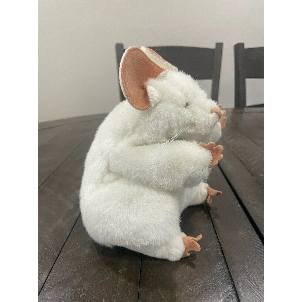 Folkmanis‎ Folk Tails White Mouse Rat Plush Hand Puppet Doll Long Tail  7